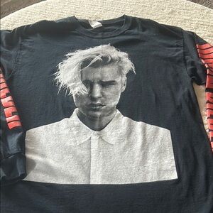 Black Long Sleeve Tee Justin Bieber purpose tour size large